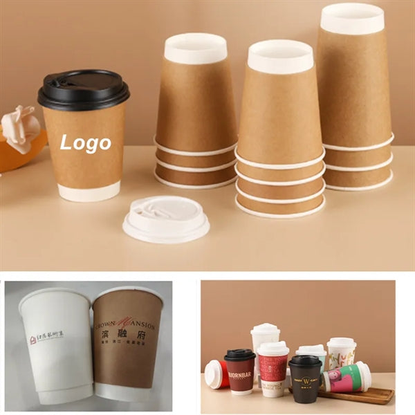 12 oz Disposable Kraft Paper Hot Coffee Cups