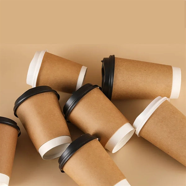 12 oz Disposable Kraft Paper Hot Coffee Cups