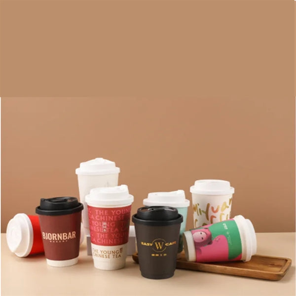 12 oz Disposable Kraft Paper Hot Coffee Cups