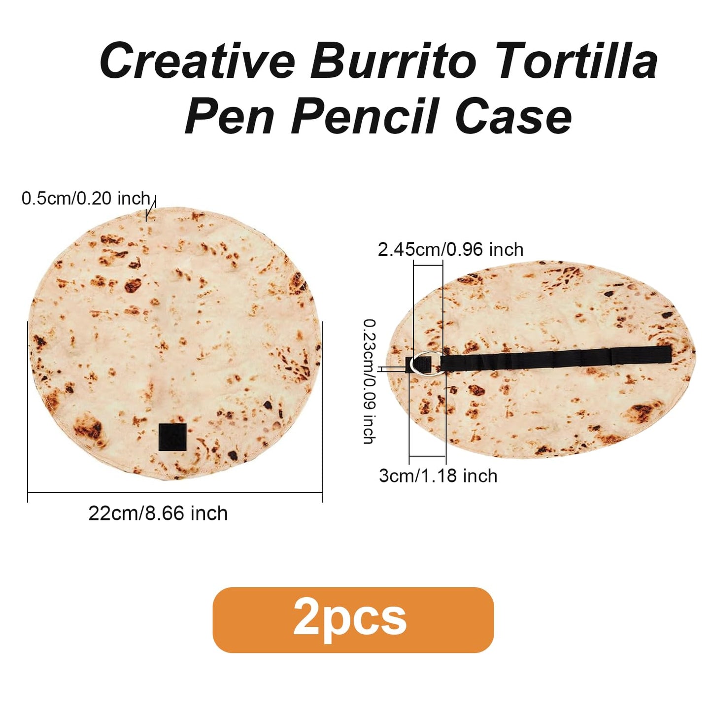 Funny Tortilla Roll Pencil Case Holder