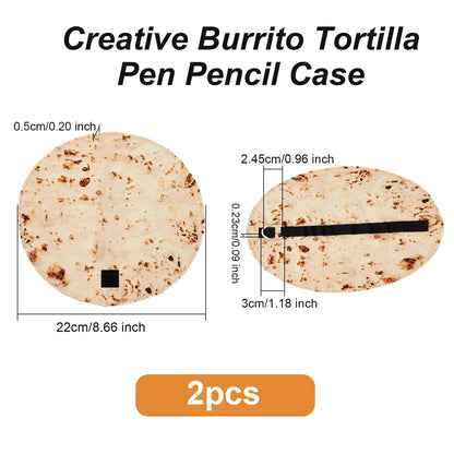 Funny Tortilla Roll Pencil Case Holder