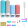 Silicone Travel Bottles Set with Accessories