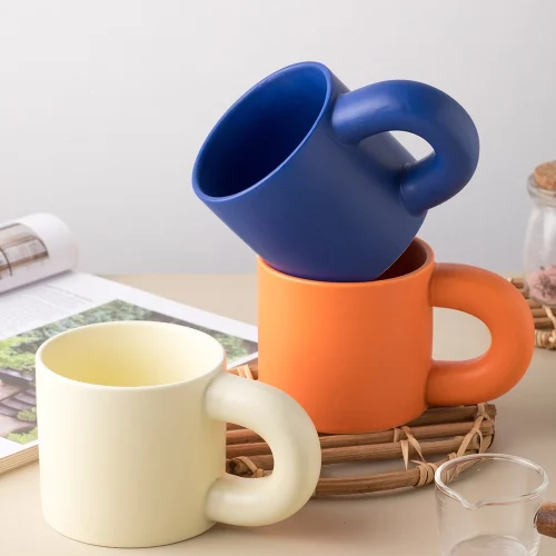 1 11 fl oz Chubby Ceramic Mug with Thick Handle