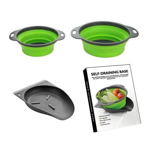 Kitchen Drain Set with Drain Tray & Baskets
