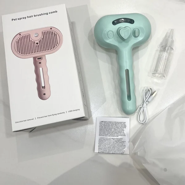 2-in-1 Pet Grooming Comb with Spray