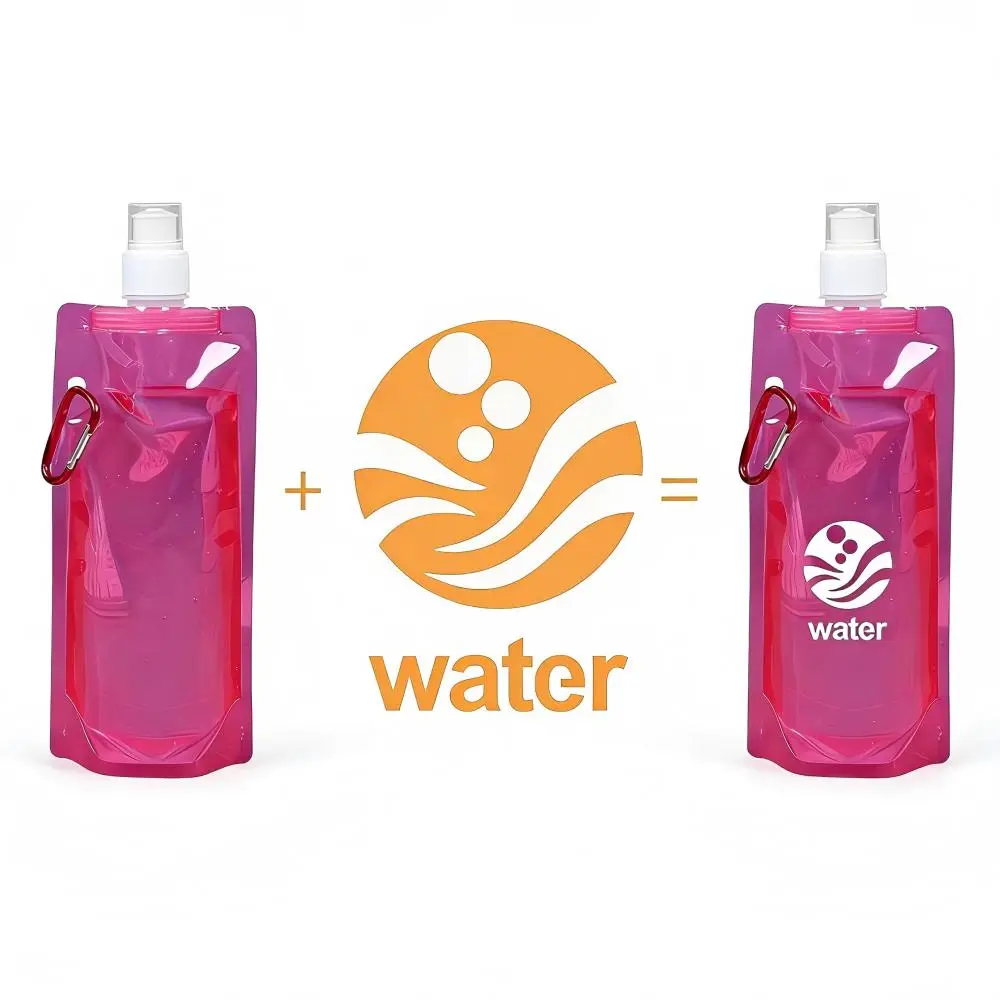 16 fl oz Flat Water Bottle With Carabiner