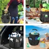 2 Foldable Garden Tool Caddy with Pockets for Outdoor Storage