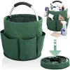 3 Foldable Garden Tool Caddy with Pockets for Outdoor Storage