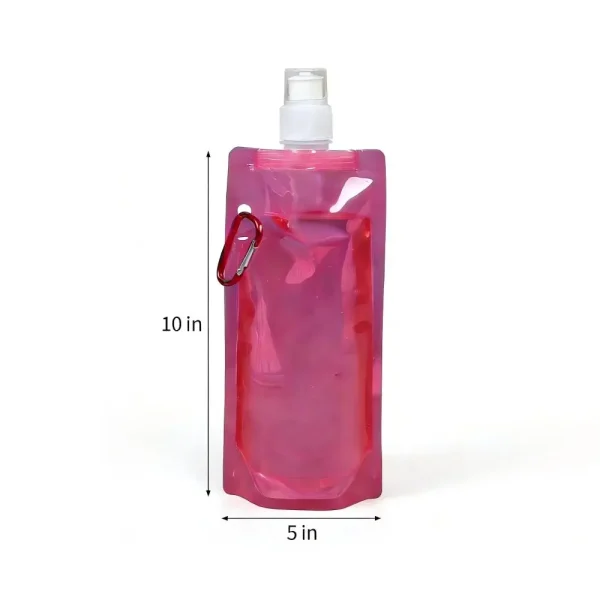 16 fl oz Flat Water Bottle With Carabiner