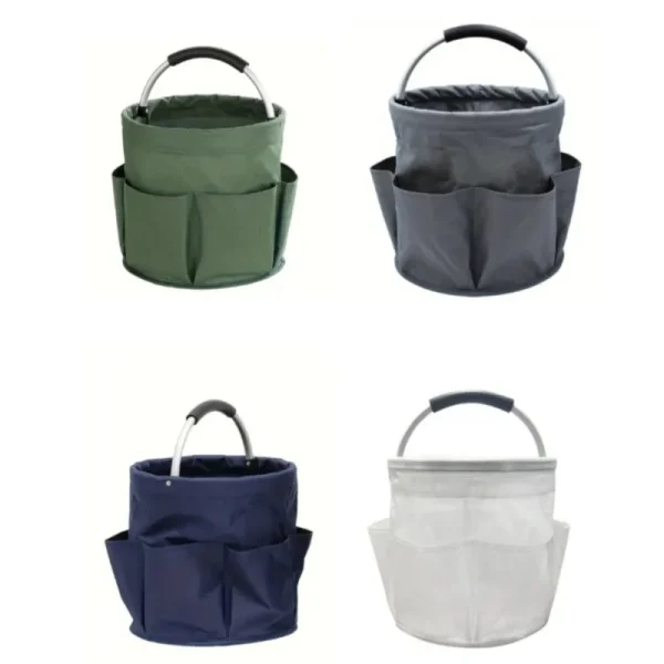6 Foldable Garden Tool Caddy with Pockets for Outdoor Storage